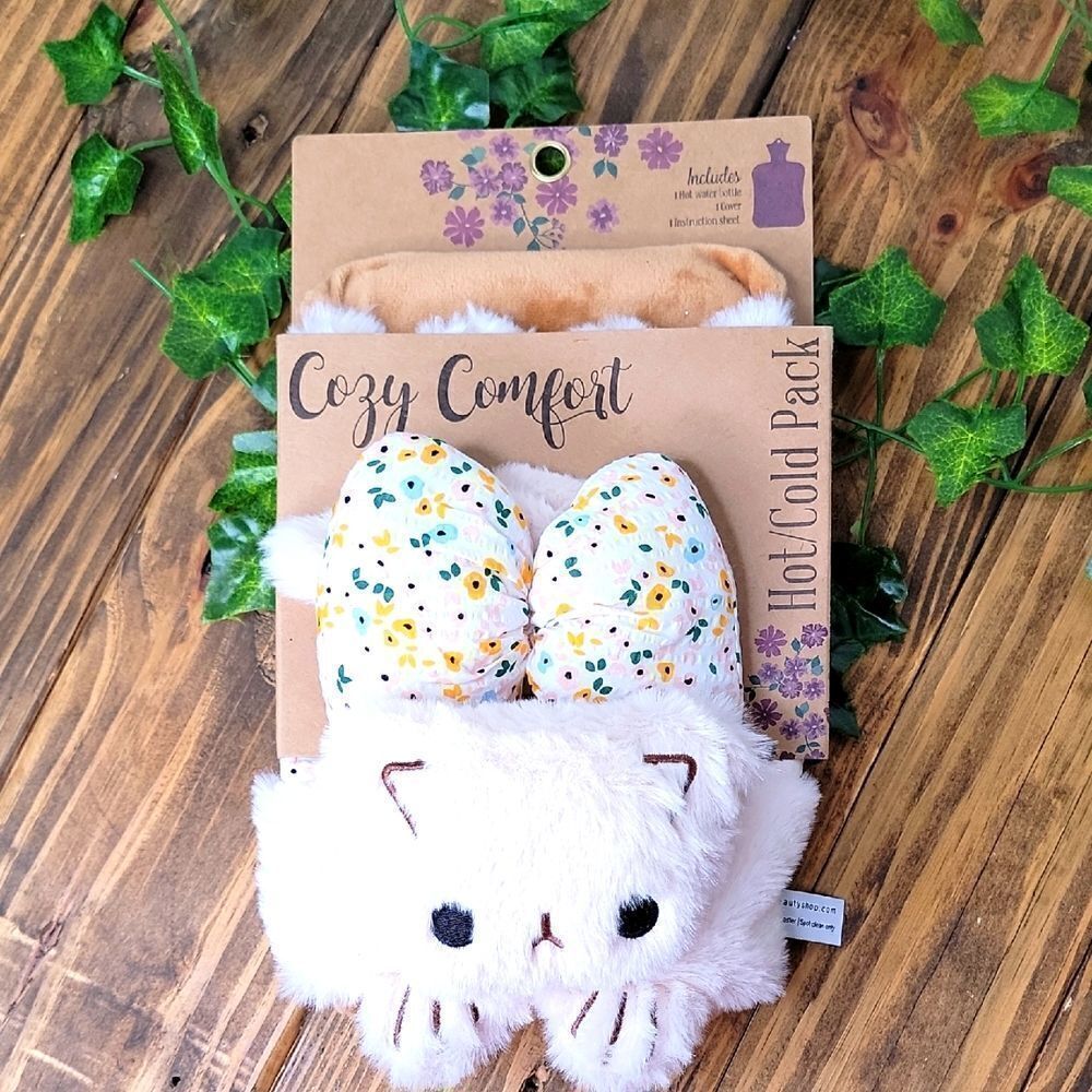Cozy Comfort Hot/Cold Pack with Kitten Design. OSFA